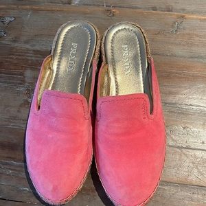Prada Espadrille Slides, 38.5